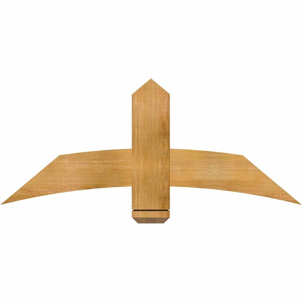 Ekena Millwork Bellingham Rough Sawn Timber Gable Bracket, Western Red Cedar, 48"W x 20"H x 2"D x 6"F, 10/12 Pitch GBW048X20X0206BEL00RWR - main
